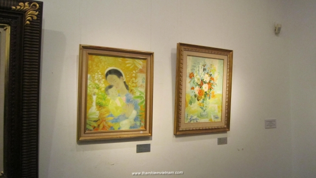 Tranh của cố họa sĩ lê phổ tại triển lãm tranh HS đông dương tại Hà Nội Năm 2015
